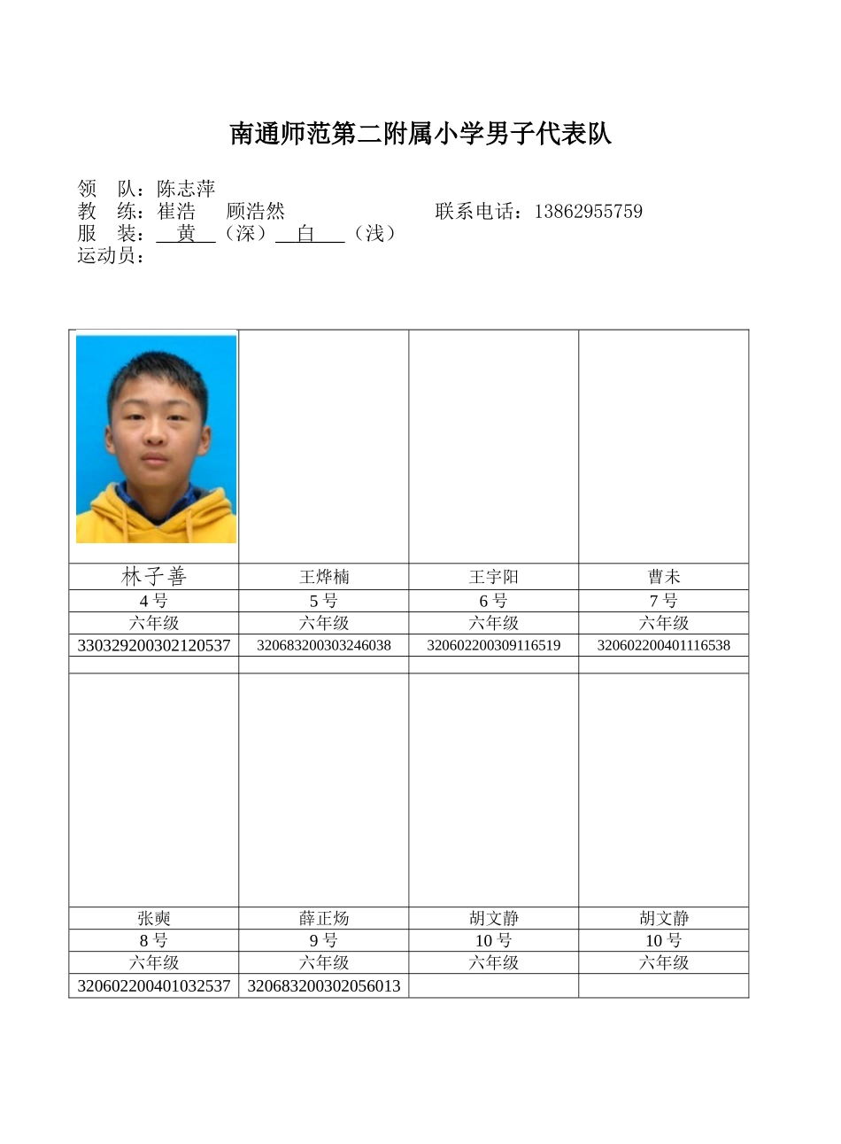 篮球报名模板_第1页