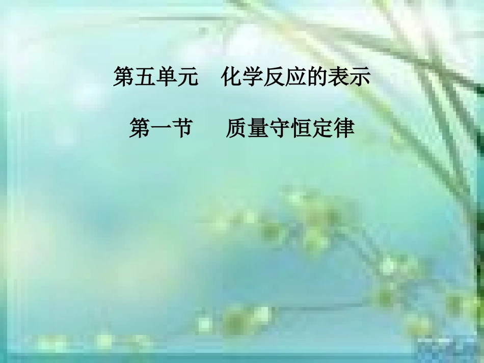 《质量守恒定律》公开课ppt课件_第1页