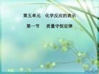 《质量守恒定律》公开课ppt课件