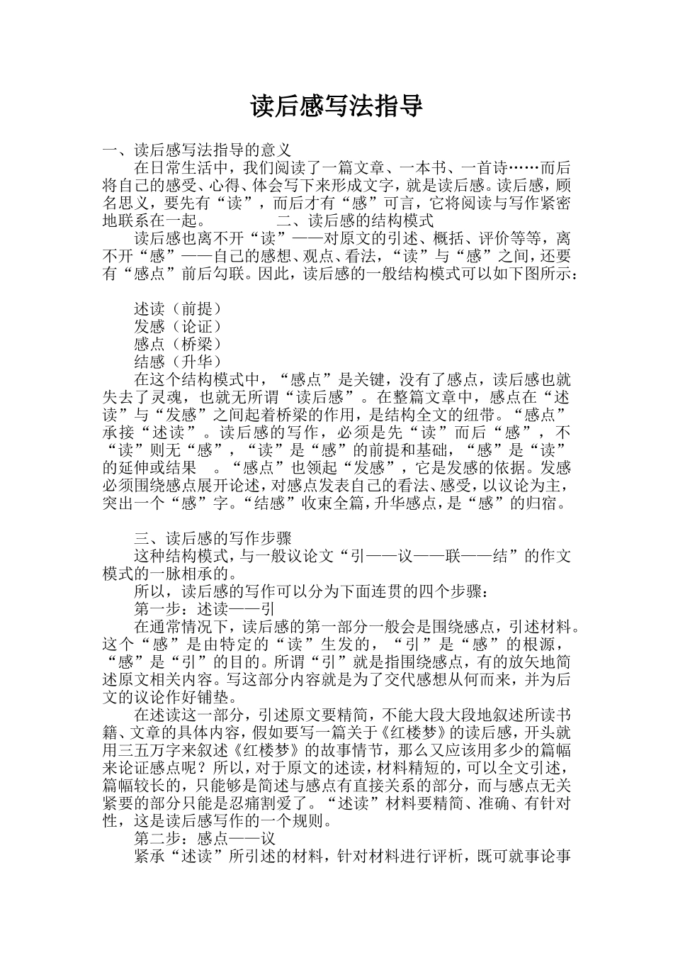 读后感写法指导_第1页