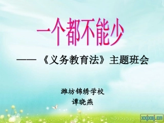 《义务教育法》主题班会