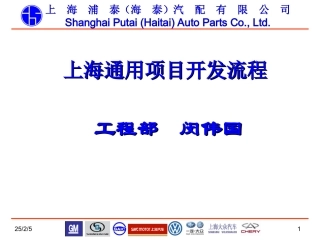 上海通用汽车新产品开发流程