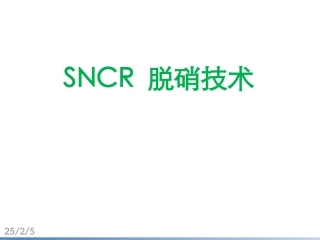SNCR脱硝工艺介绍