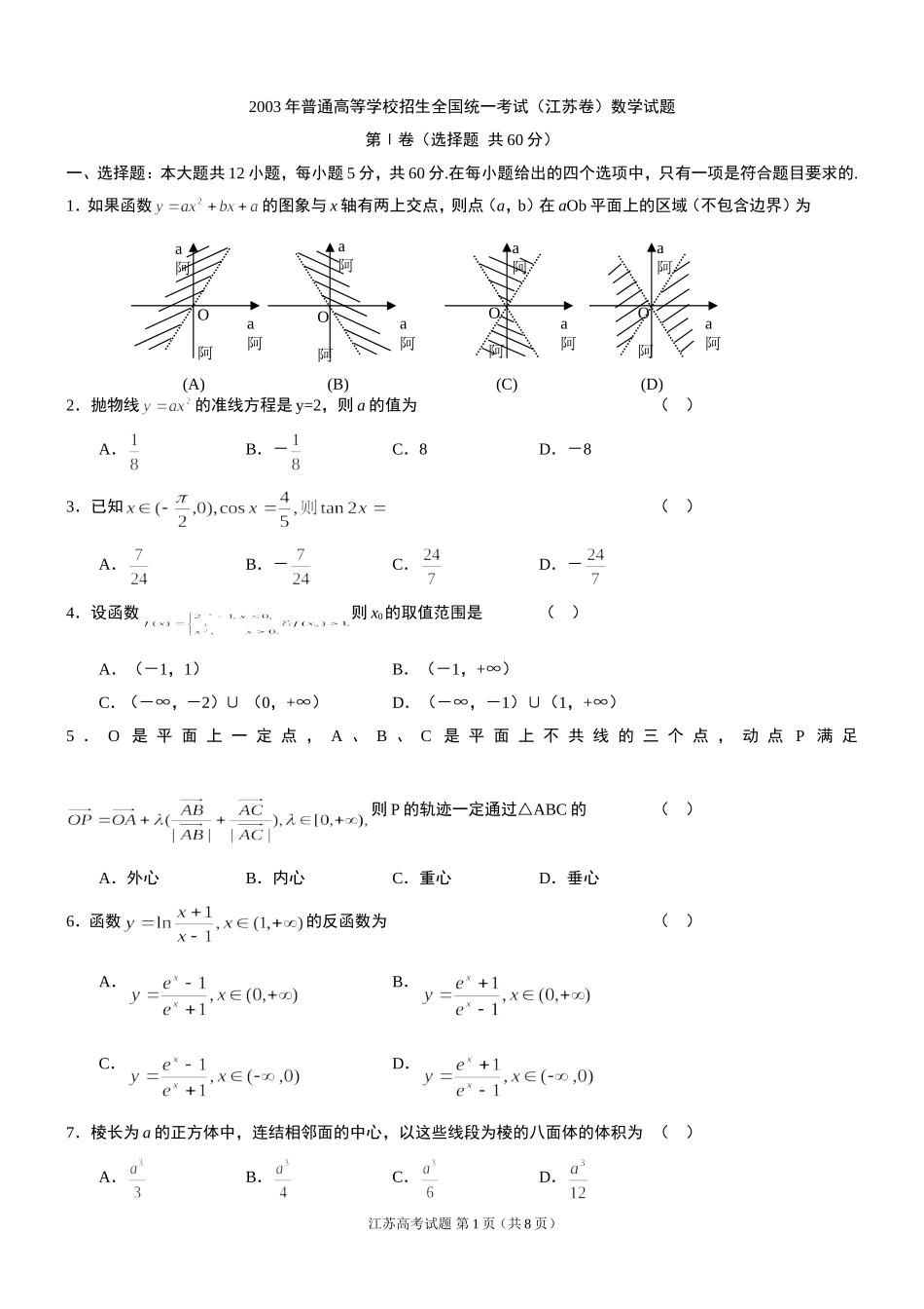 江苏高考真题_第1页