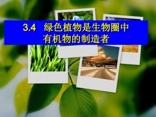 3.4《绿色植物是生物圈中有机物的制造者》课件