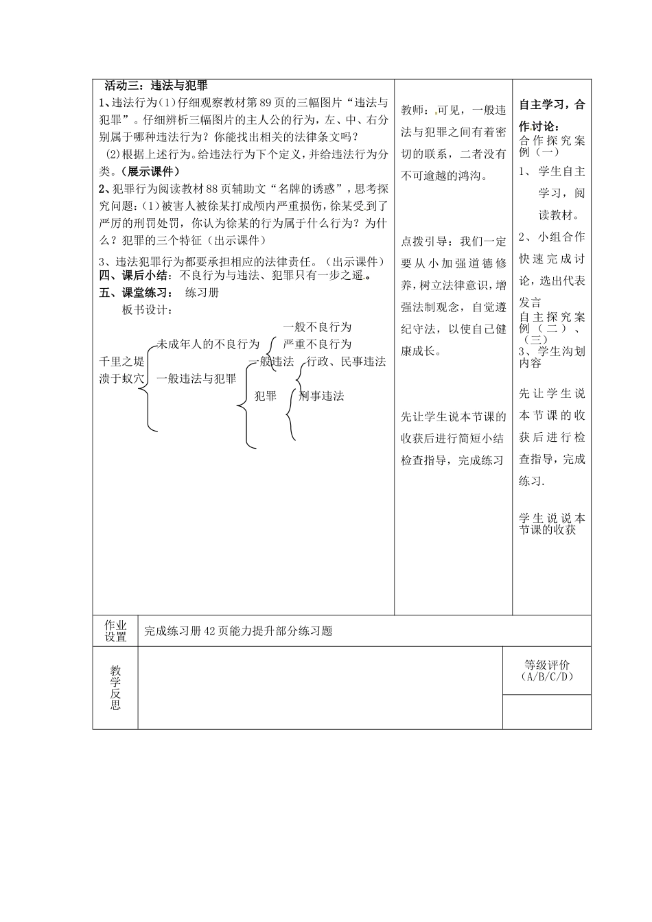 甘肃省瓜州县第二中学八年级政治上册第九课一步之遥（第一课时学案（无答案教科版_第3页