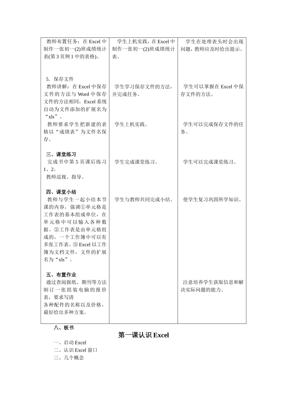 初中信息技术excel教案_第3页