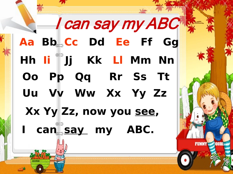 七年级英语上册《字母书写教学课件》PPT课件_第2页