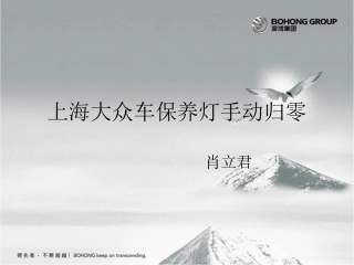 上海大众保养灯归零