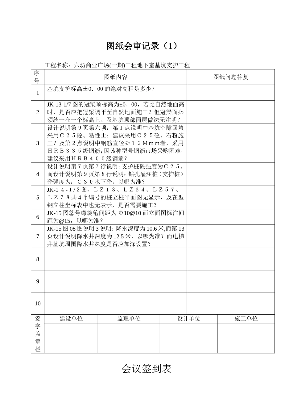 图纸会审签到表_第2页