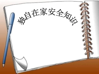 小学生独自在家安全知识