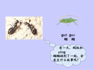 《蚂蚁和蝈蝈》上课PPT课件