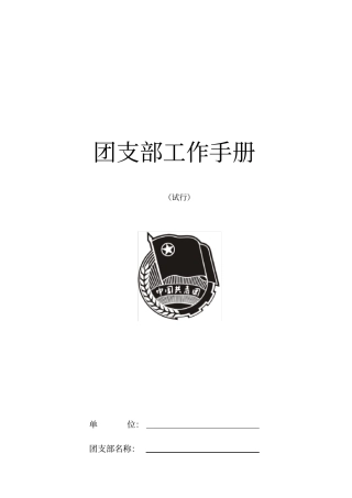 中建总公司团支部工作手册试行