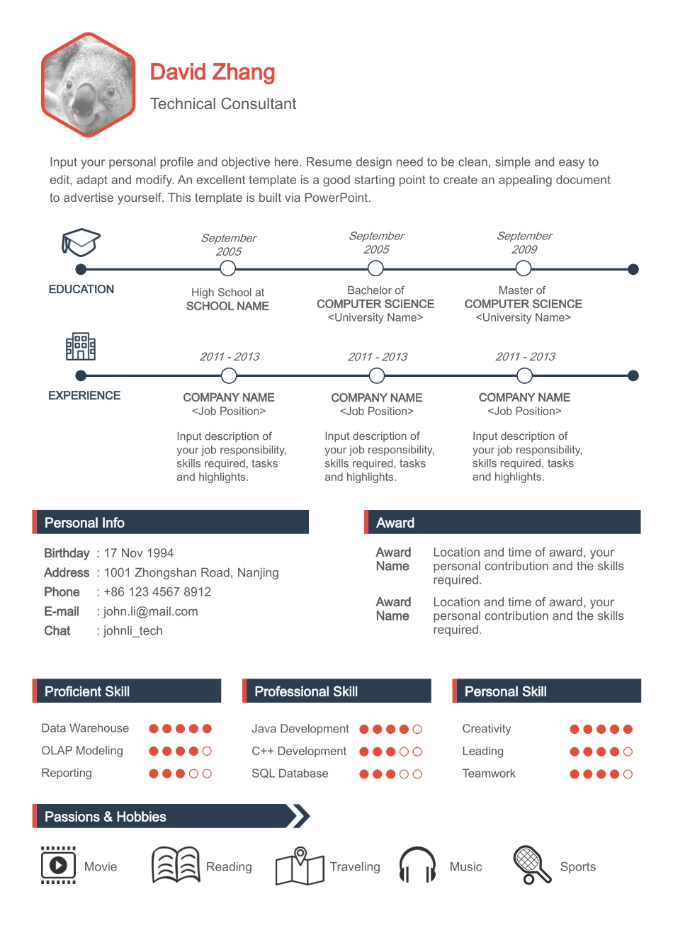 一页纸简历模板_第1页