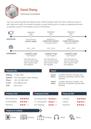 一页纸简历模板