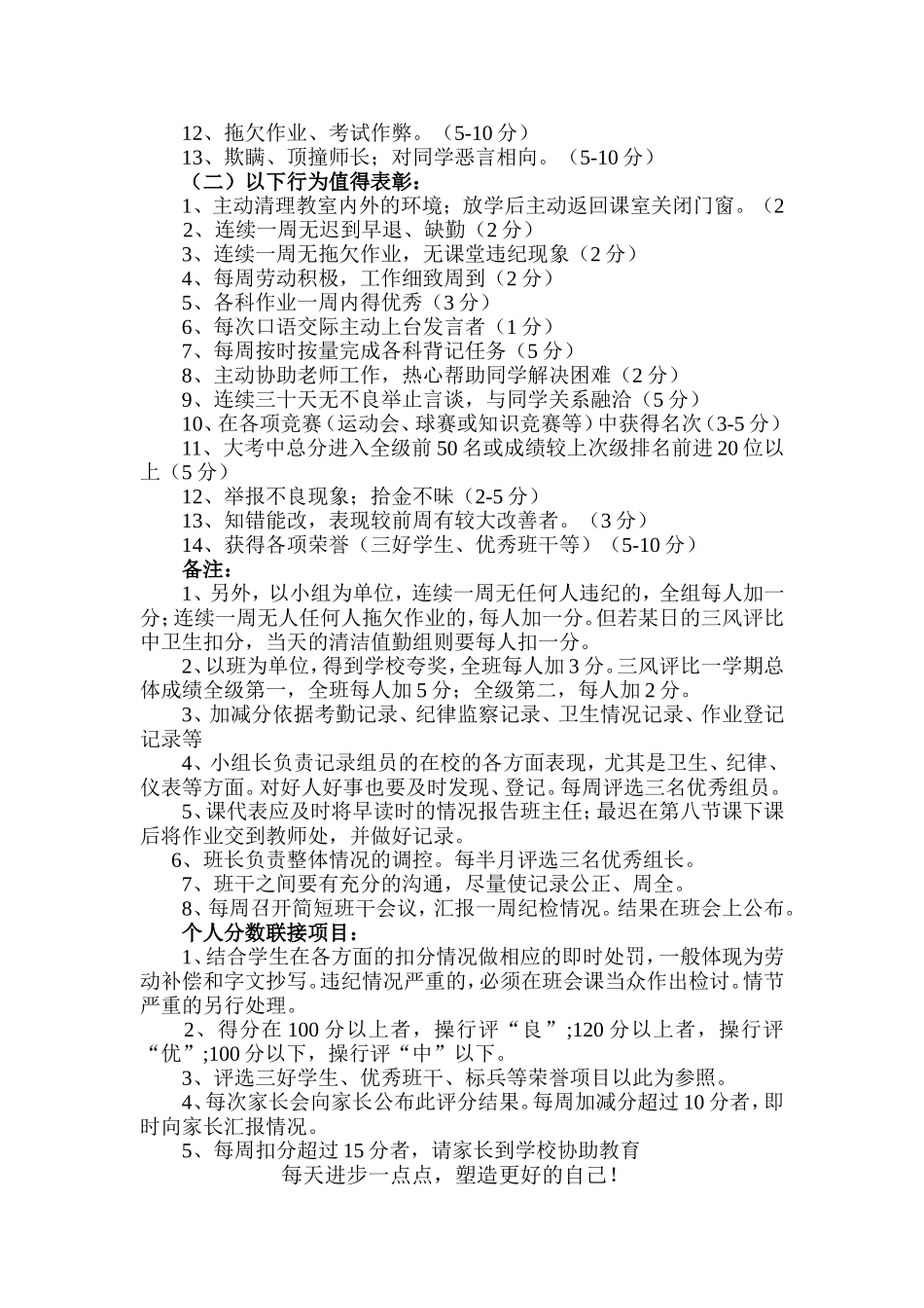 七年级班规班纪及奖惩措施_第2页