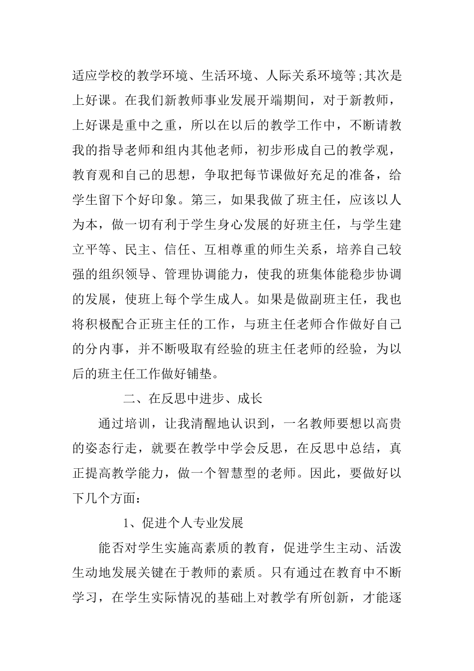 XX年新教师岗前培训学习心得体会_第2页