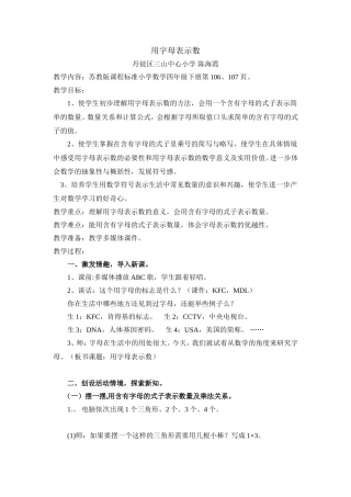 用字母表示数 (11)