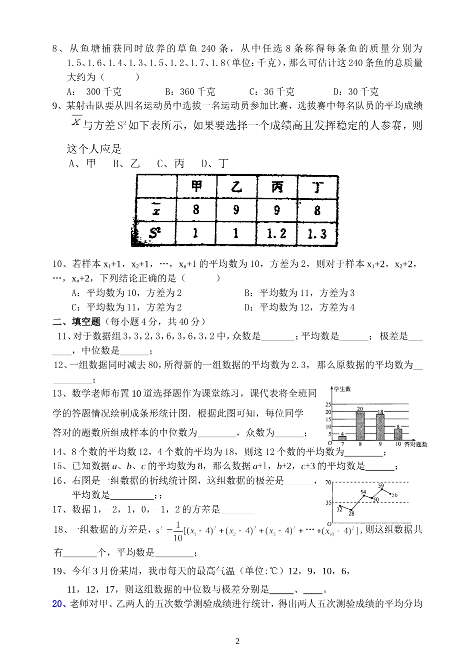 数据的分析练习_第2页