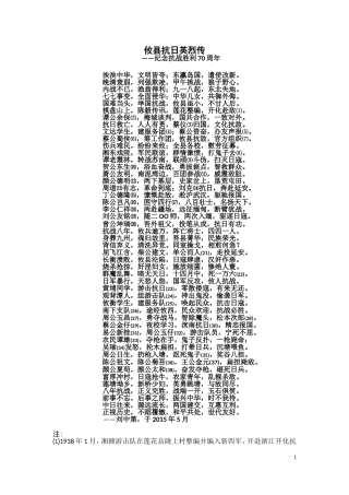 攸县抗日英烈传