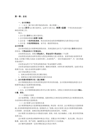 2017会计基础知识重点