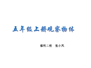观察物体——五上