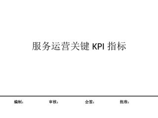 4S店售后运营指标