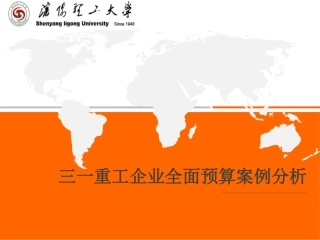 三一集团全面预算案例分析