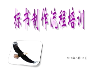 标书制作流程培训(全套)