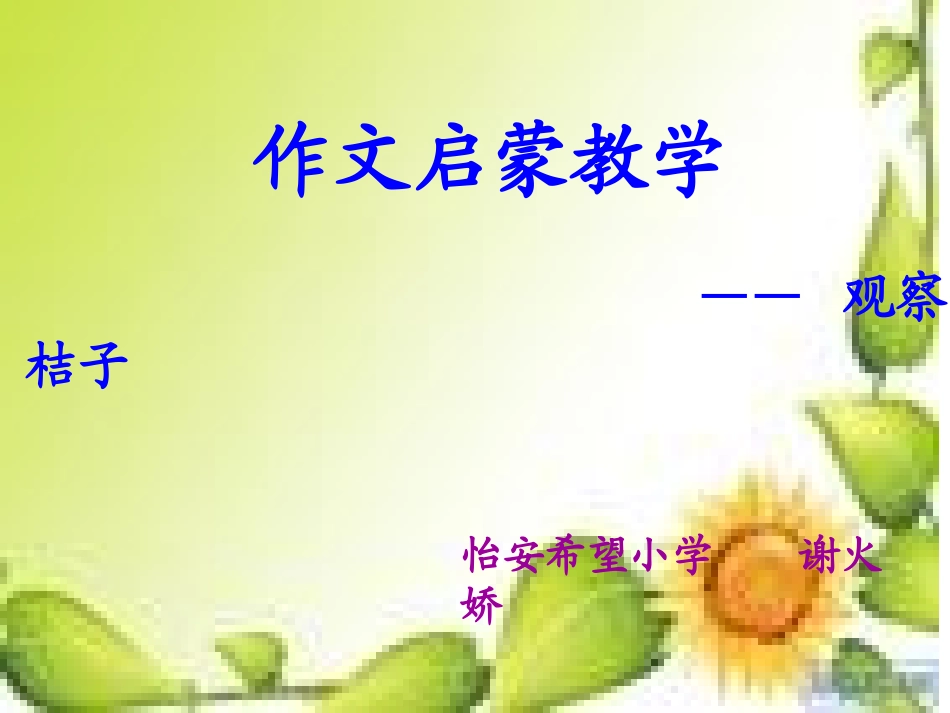 三年级语文作文观察桔子_第1页