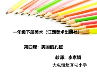 一年级美术美丽的孔雀_课件