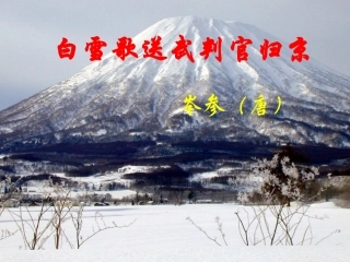 北师大版八年级上《边塞诗歌四首》课件