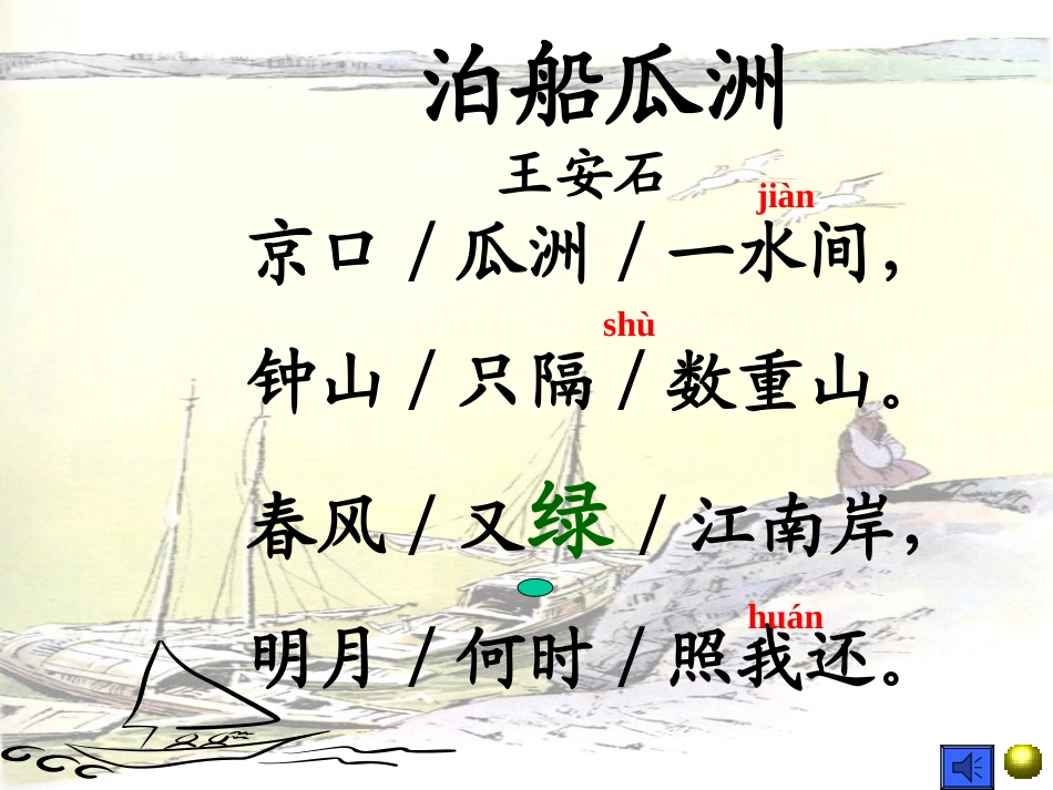 《泊船瓜洲》课件_第3页