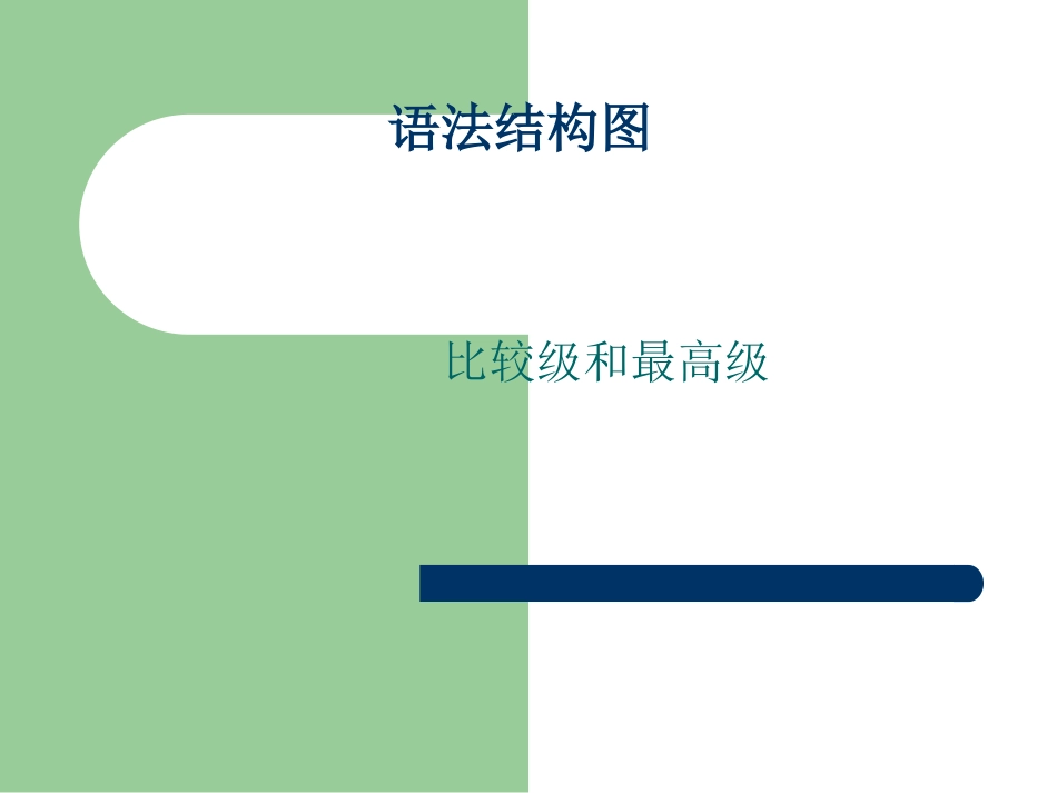 比较级和最高级语法结构图_第1页