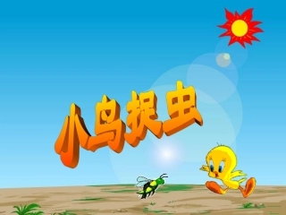 小鸟捉虫(生字、生词、口算等可用)