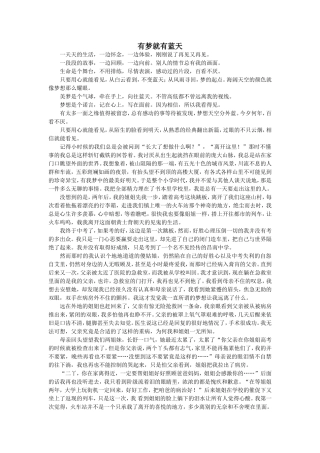 放飞梦想演讲稿高一年级