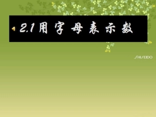 沪科版七年级-用字母表示数(PPT课件)
