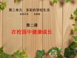 第二单元第二课多彩的学校生活