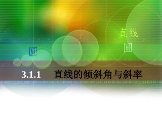 直线倾斜角与斜率