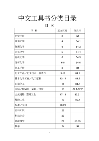 中文工具书分类目录