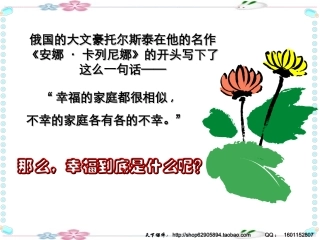 主题班会课件：提醒幸福