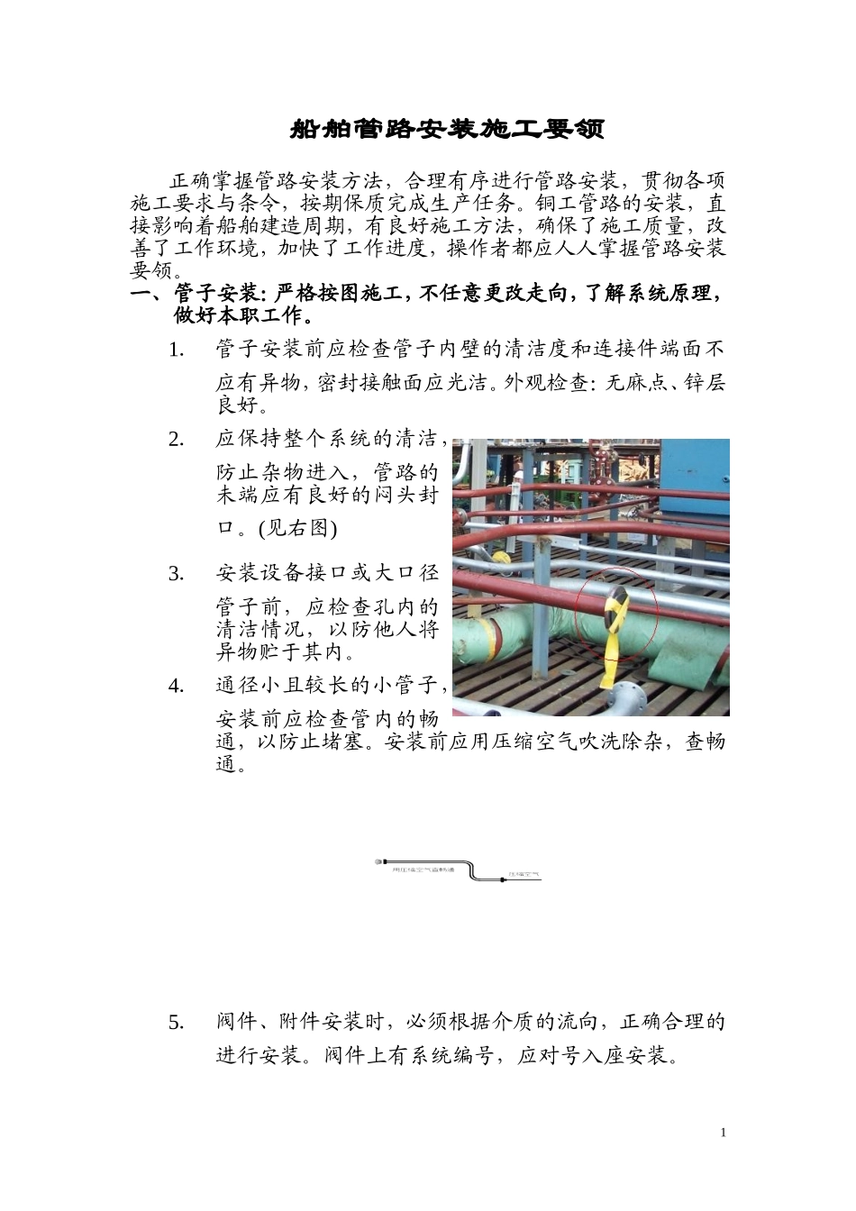 船舶管路安装基本要领_第1页