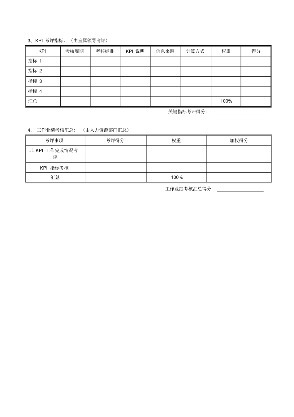 中期公司总部绩效考评表_第2页