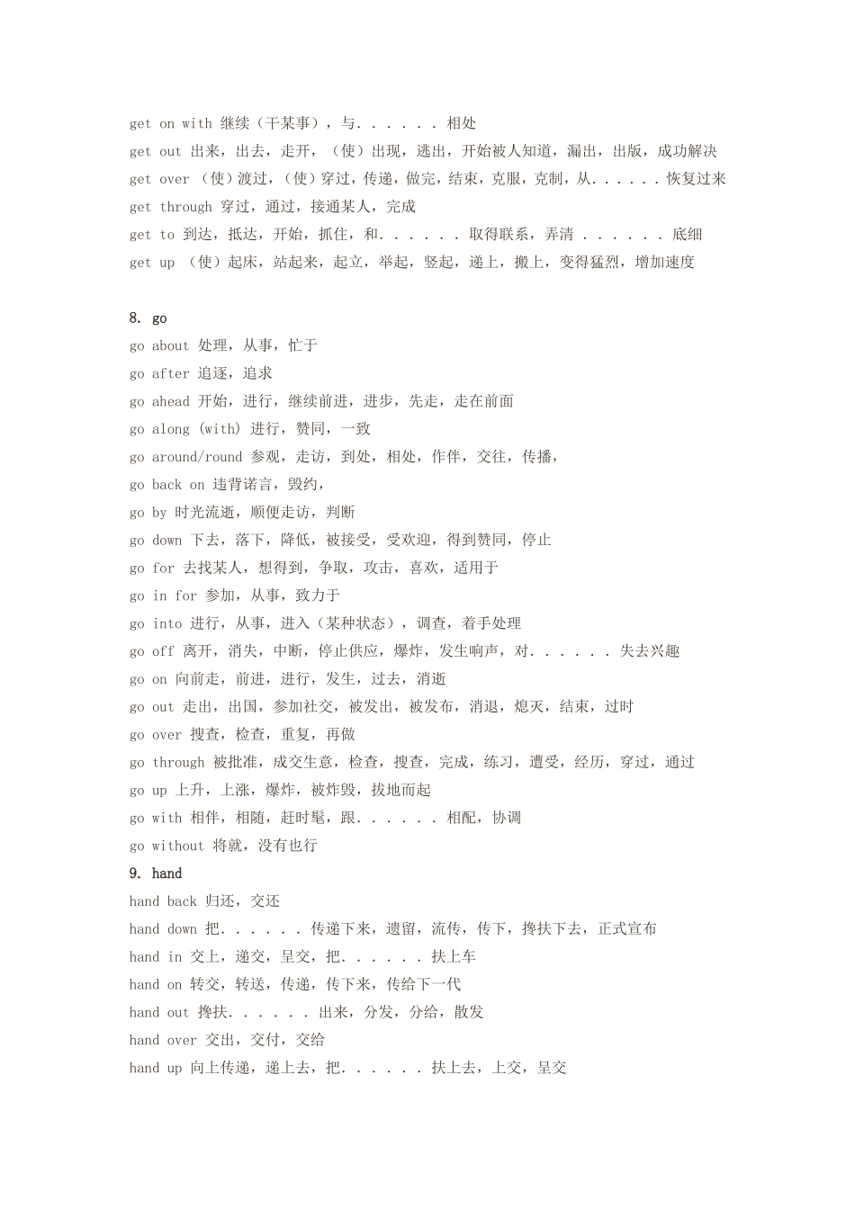 高三英语考前短语强化训练_第3页