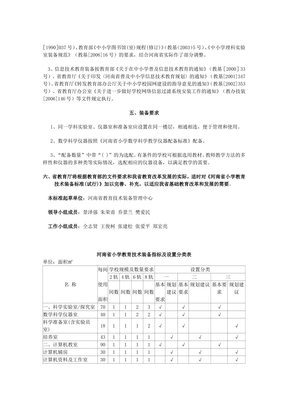 河南省小学教育技术装备标准_第2页