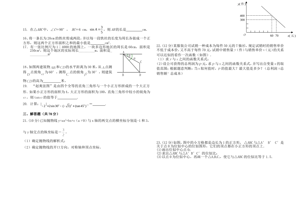 数学下册第一次月考试卷_第2页