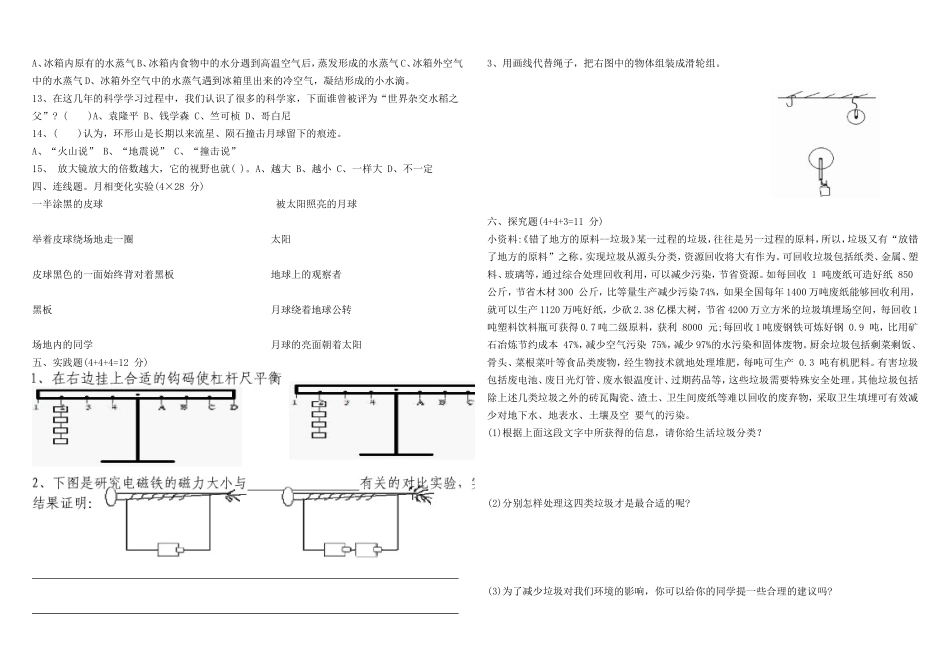 六年级小升初科学_第2页