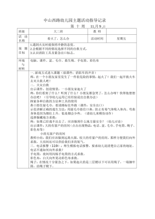 着火了，怎么办