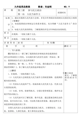 《参与民主政治》教案