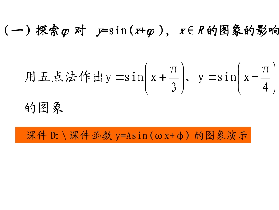 函数y=Asin(ωx+φ)的图象_第3页